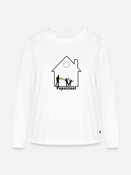 Papastaat - Frauen Premium Bio Langarmshirt - Weiß