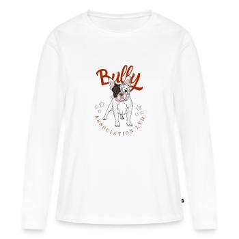 Bully Association - Pour les fans de Bulldog - T-shirt manches longues Premium bio Femme - blanc - Devant - Julia (174cm)