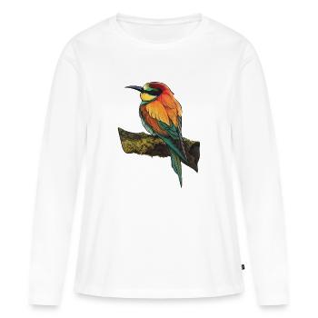 Vogel - Frauen Premium Bio Langarmshirt - Weiß - Vorne - Julia (174cm)