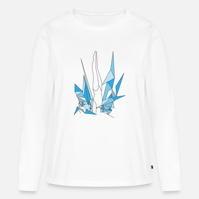Get into your element - Frauen Premium Bio Langarmshirt - Weiß