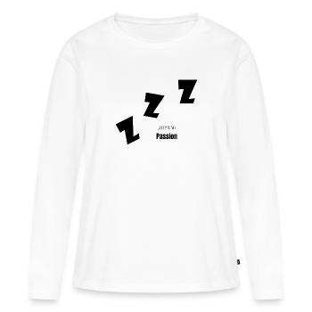 Schlafen - Frauen Premium Bio Langarmshirt - Weiß - Vorne - Julia (174cm)