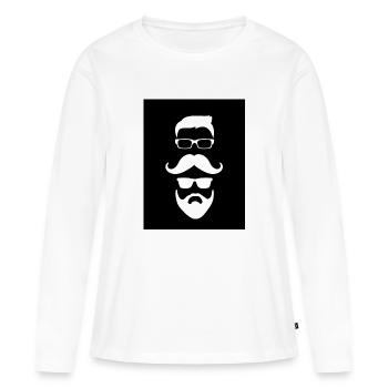 Zwei Freunde - Frauen Premium Bio Langarmshirt - Weiß - Vorne - Julia (174cm)