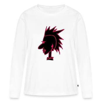 Cyber punk - T-shirt manches longues Premium bio Femme - blanc - Devant - Julia (174cm)