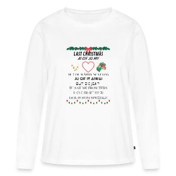 funny Christmas - Frauen Premium Bio Langarmshirt - Weiß - Vorne - Julia (174cm)