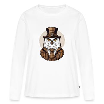 Harfang des neiges - T-shirt manches longues Premium bio Femme - blanc - Devant - Julia (174cm)