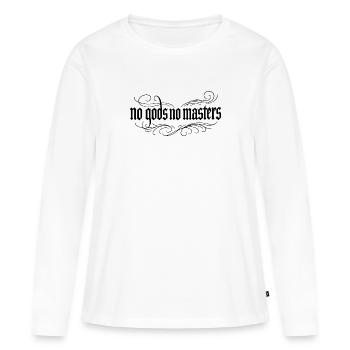 No gods no masters Gothic - Women's Premium Organic Long Sleeve Shirt - white - Front - Julia (174cm)