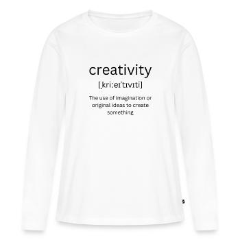 creativity- definition - Women's Premium Organic Long Sleeve Shirt - white - Front - Julia (174cm)