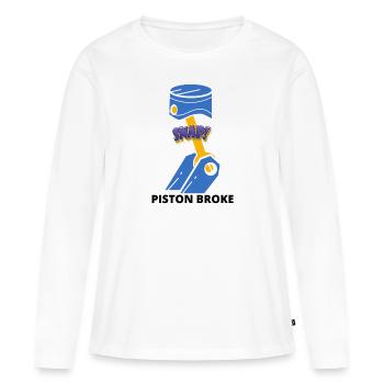 piston broke - Women's Premium Organic Long Sleeve Shirt - white - Front - Julia (174cm)