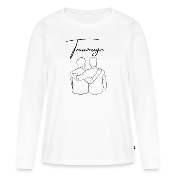 Trauzeuge - Frauen Premium Bio Langarmshirt - Weiß - Vorne - Julia (174cm)