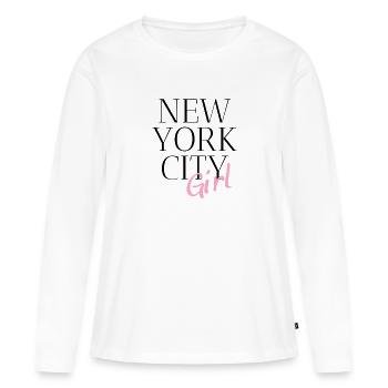 New York City Girl - Frauen Premium Bio Langarmshirt - Weiß - Vorne - Julia (174cm)