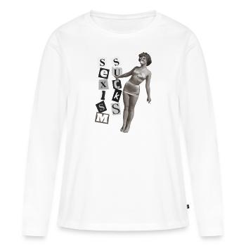 Sexism sucks - Women's Premium Organic Long Sleeve Shirt - white - Front - Julia (174cm)