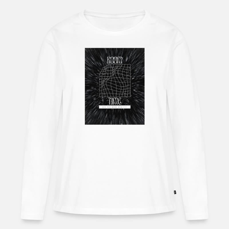 Raum und Zeit - Frauen Premium Bio Langarmshirt - Weiß