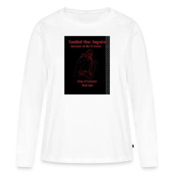 Tuathal Mac Augaire, ancêtre des O Tooles - T-shirt manches longues Premium bio Femme - blanc - Devant - Julia (174cm)