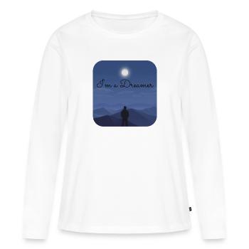 I'm a dreamer - Women's Premium Organic Long Sleeve Shirt - white - Front - Julia (174cm)