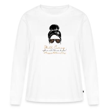 Still Curvy #HappyMothersDay (8) - Women's Premium Organic Long Sleeve Shirt - white - Front - Julia (174cm)