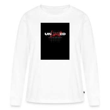 Lettrage illimité, moderne - T-shirt manches longues Premium bio Femme - blanc - Devant - Julia (174cm)