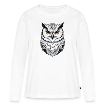 Harfang des neiges - T-shirt manches longues Premium bio Femme - blanc - Devant - Julia (174cm)