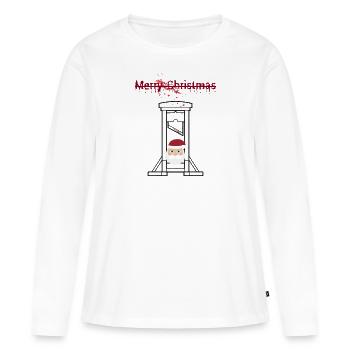 Joyeux Noël - T-shirt manches longues Premium bio Femme - blanc - Devant - Julia (174cm)