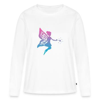 Fee - Frauen Premium Bio Langarmshirt - Weiß - Vorne - Julia (174cm)