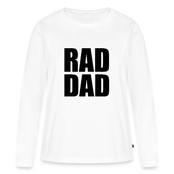 Rad dad - T-shirt manches longues Premium bio Femme - blanc - Devant - Julia (174cm)