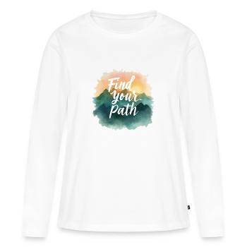 Inspiration and nature in watercolour design - Women's Premium Organic Long Sleeve Shirt - white - Front - Julia (174cm)