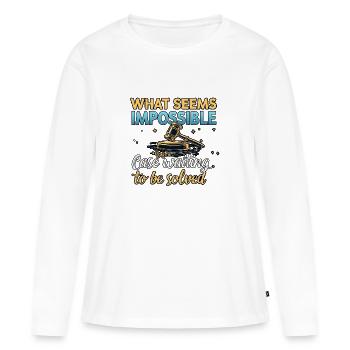 Inspiring design for lawyers! Gift Idea - Women's Premium Organic Long Sleeve Shirt - white - Front - Julia (174cm)