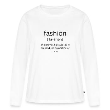 Fashion definition - Women's Premium Organic Long Sleeve Shirt - white - Front - Julia (174cm)