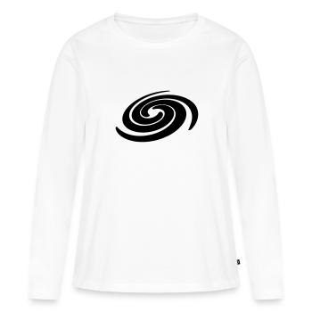 Spirale dans toutes les couleurs de Vector - T-shirt manches longues Premium bio Femme - blanc - Devant - Julia (174cm)