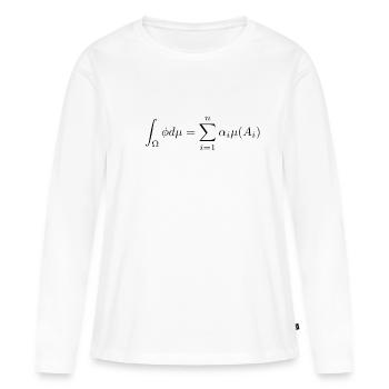 Lebesgue-Integral - Frauen Premium Bio Langarmshirt - Weiß - Vorne - Julia (174cm)
