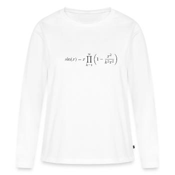 Formule de produit de sinus - T-shirt manches longues Premium bio Femme - blanc - Devant - Julia (174cm)