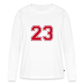 23 Player number twenty-three - Women's Premium Organic Long Sleeve Shirt - white - Front - Julia (174cm)
