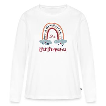 Lieblingsoma Lieblings Omi Beste Oma Großmutter - Frauen Premium Bio Langarmshirt - Weiß - Vorne - Julia (174cm)