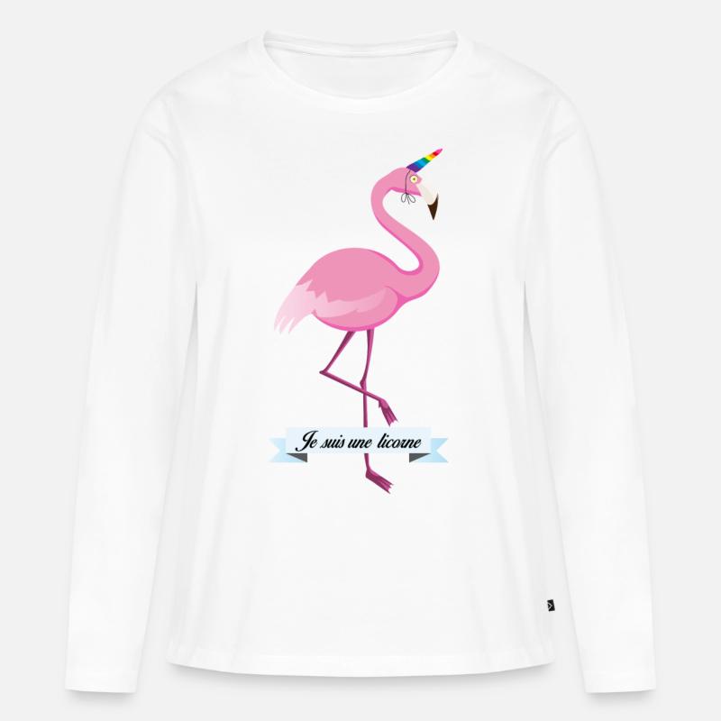 Ich bin ein Einhorn - Frauen Premium Bio Langarmshirt - Weiß