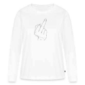 Wanker majeur vous baise - T-shirt manches longues Premium bio Femme - blanc - Devant - Julia (174cm)
