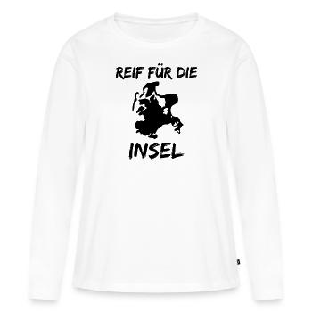 RÜGEN - Frauen Premium Bio Langarmshirt - Weiß - Vorne - Julia (174cm)