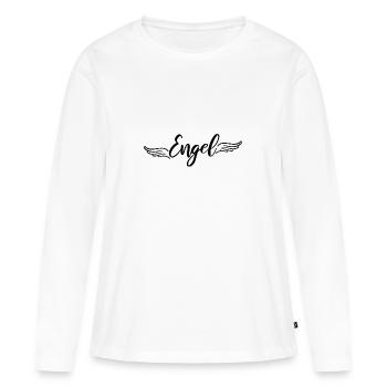Engel - Frauen Premium Bio Langarmshirt - Weiß - Vorne - Julia (174cm)