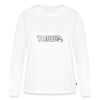 Turbo - T-shirt manches longues Premium bio Femme - blanc - Devant - Julia (174cm)