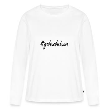 Austria Go Hashtag Funny Gift - Women's Premium Organic Long Sleeve Shirt - white - Front - Julia (174cm)