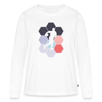 Rugby Player Rugby Abstract Rugby Sport - Women's Premium Organic Long Sleeve Shirt - white - Front - Julia (174cm)