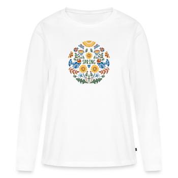 Spring - Women's Premium Organic Long Sleeve Shirt - white - Front - Julia (174cm)
