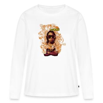 Pouvoir des filles - T-shirt manches longues Premium bio Femme - blanc - Devant - Julia (174cm)