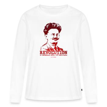 Leo Trotzki - Frauen Premium Bio Langarmshirt - Weiß - Vorne - Julia (174cm)