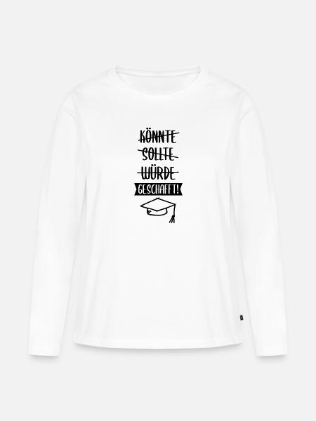 Master Abschluss Masterarbeit Studenten Geschenk - Frauen Premium Bio Langarmshirt - Weiß