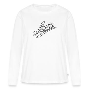 IWL SR59 Berlin Logo (2c) - Frauen Premium Bio Langarmshirt - Weiß - Vorne - Julia (174cm)