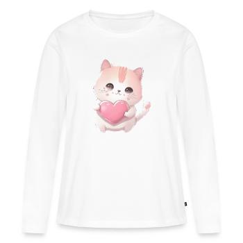 Teddy Bear Cuddly Toy Toy Sleep T-shirt - Women's Premium Organic Long Sleeve Shirt - white - Front - Julia (174cm)