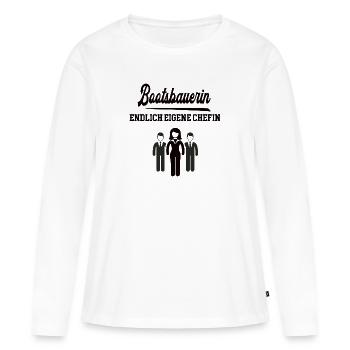 Bootsbauerin Chefin Selbstständigkeit Boote Firma - Frauen Premium Bio Langarmshirt - Weiß - Vorne - Julia (174cm)