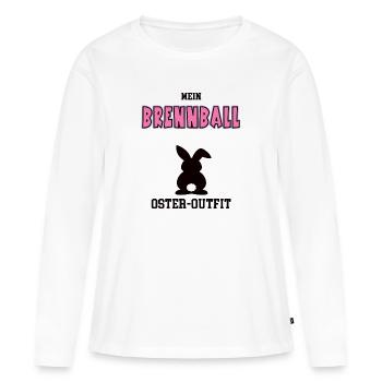 Brennball Oster Outfit Ostergeschenk Brennballerin - Frauen Premium Bio Langarmshirt - Weiß - Vorne - Julia (174cm)