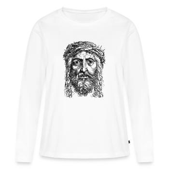 JESUS CHRIST MESSIA'S RELIGION GIFT T-SHIRT - Women's Premium Organic Long Sleeve Shirt - white - Front - Julia (174cm)