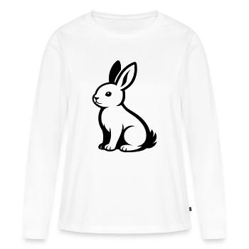 Hare - Women's Premium Organic Long Sleeve Shirt - white - Front - Julia (174cm)