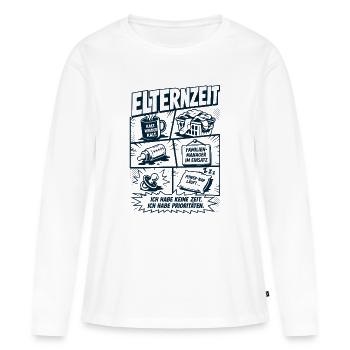 Elternzeit Prioritäten Manager - Frauen Premium Bio Langarmshirt - Weiß - Vorne - Julia (174cm)
